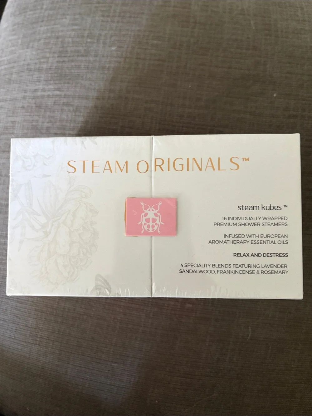 Steam Originals Steam Kubes Shower Steamers - White & Pink Packaging